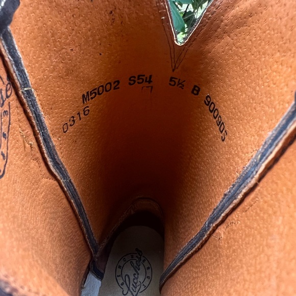 Lucchese Madras Chocolate Goat Skin Snip Tie Cowboy Western Boost size 5.5 NWT - Picture 5 of 6